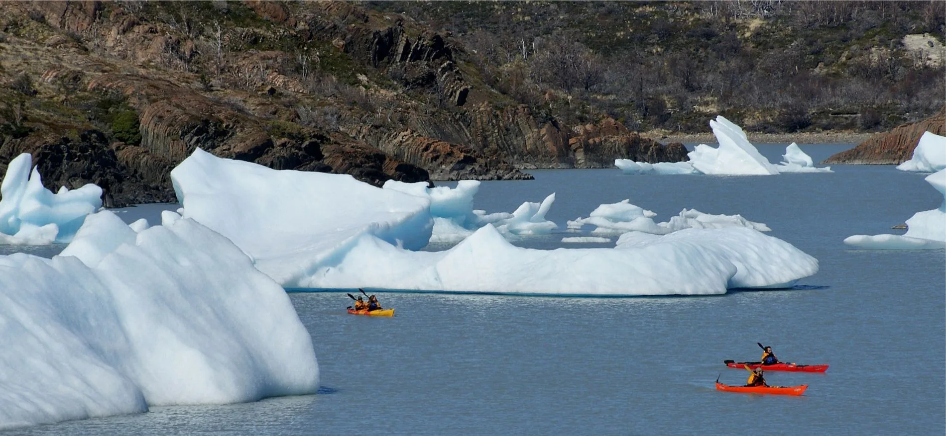 Kayaking Lake Grey Patagonia