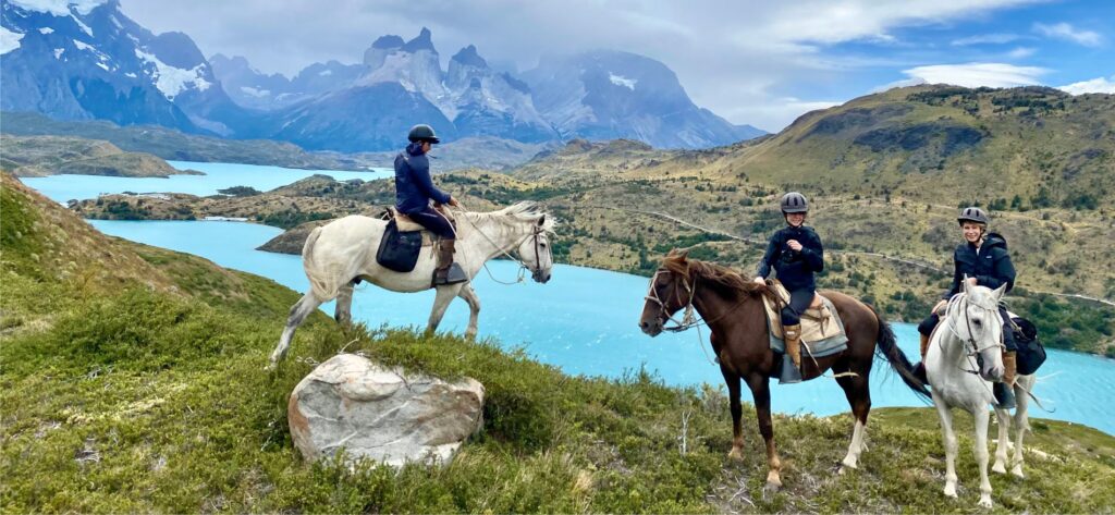 View on the horseback ride to Rio Paine within the Torres del Paine National Park