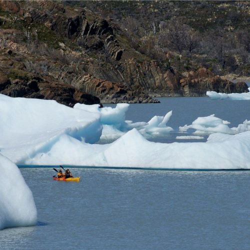 Kayaking Lake Grey Patagonia